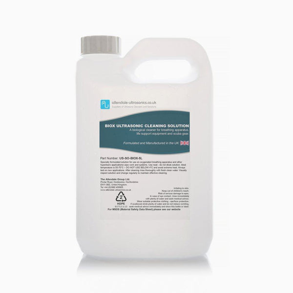 Allendale Ultrasonics Cleaning Solution BIOX Ultrasonic Fluid US SO BIOX 5L Web US SO BIOX 5L Ultrasonic Cleaning Fluid