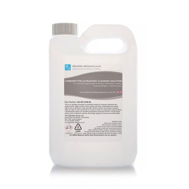 Allendale Ultrasonics Cleaning Solution Carburettor Ultrasonic Fluid US SO CAR 5L 24 Feb Web US SO CAR 5L Ultrasonic Carburettor Cleaning Fluid