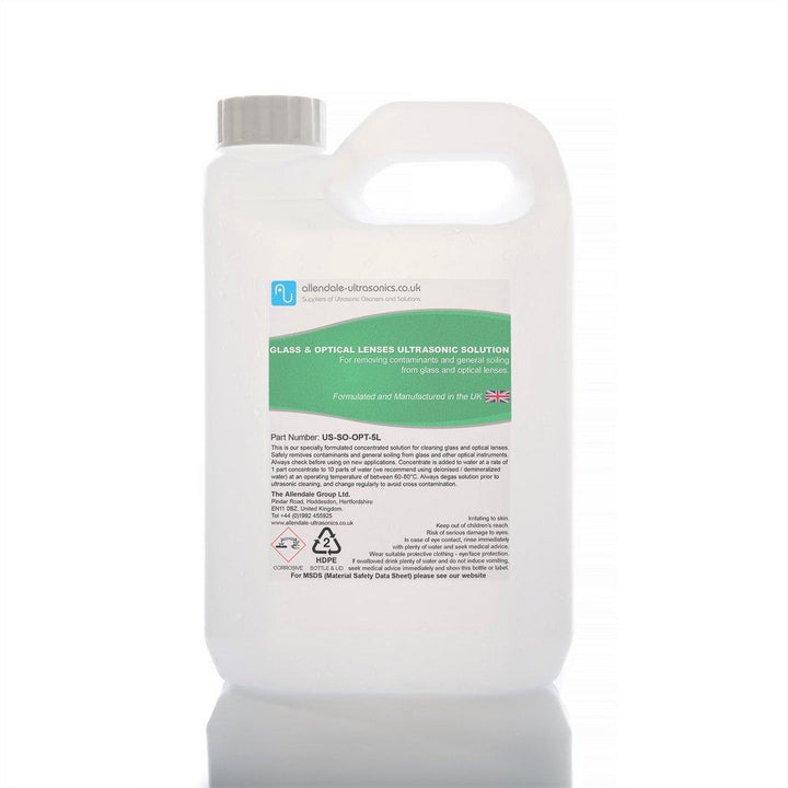 Allendale Ultrasonics Cleaning Solution Optical Ultrasonic Fluid US SO OPT 5L Web US SO OPT 5L Ultrasonic Optical Cleaning Fluid