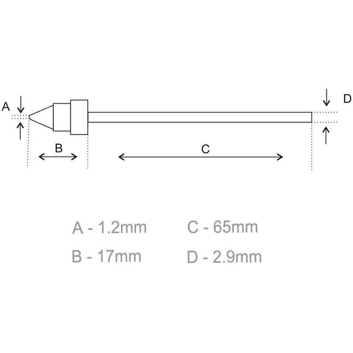 Aoyue Desoldering Tip SI DT 12 si dt 1 2 dimensions