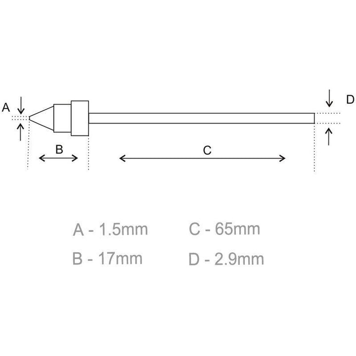 Aoyue Desoldering Tip SI DT 15 si dt 1 5 dimensions