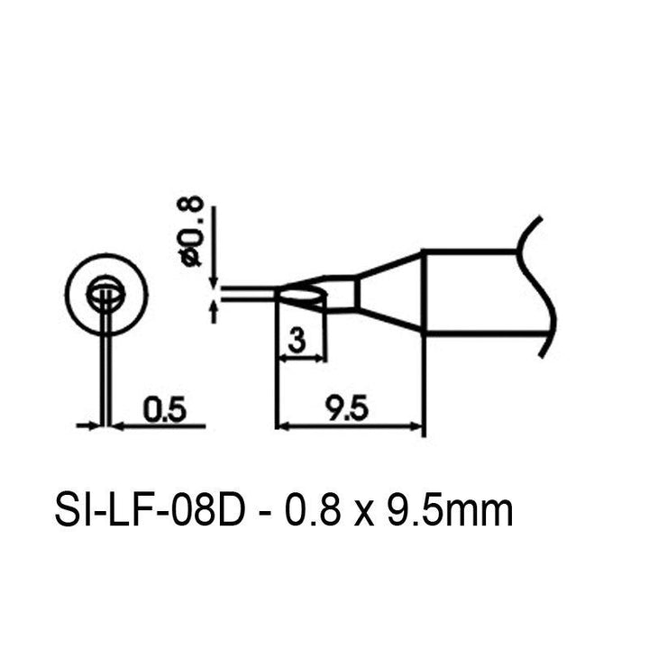 Aoyue Soldering Iron Tip LF Type SI LF 08D 10109 08d drawing