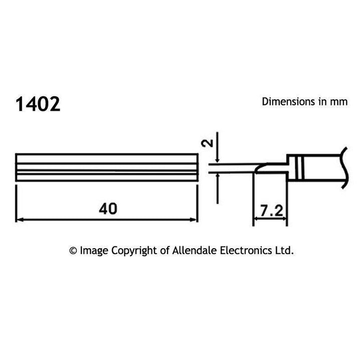 Aoyue Soldering Iron Tip LF Type SI LF 1402 10109 1402 drawing