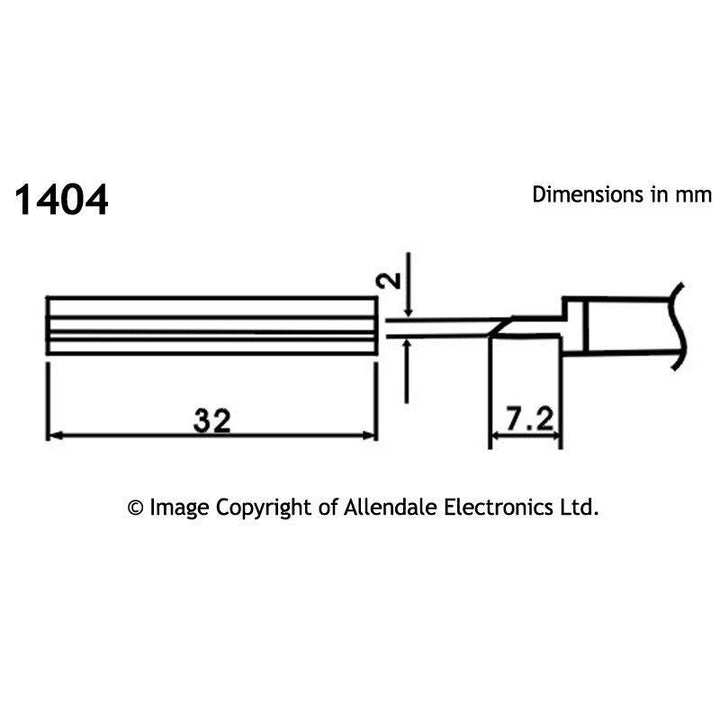 Aoyue Soldering Iron Tip LF Type SI LF 1404 10109 1404 drawing