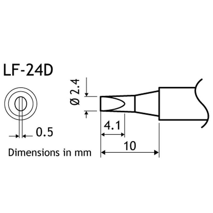 Aoyue Soldering Iron Tip LF Type SI LF 24D 10109 24d drawing