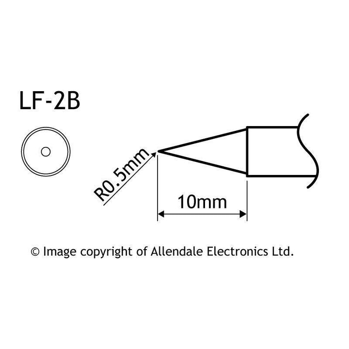 Aoyue Soldering Iron Tip LF Type SI LF 2B 10109 2b drawing