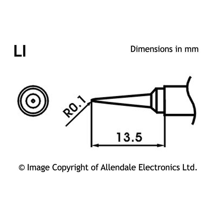 Aoyue Soldering Iron Tip LF Type SI LF LI 10109 li drawing