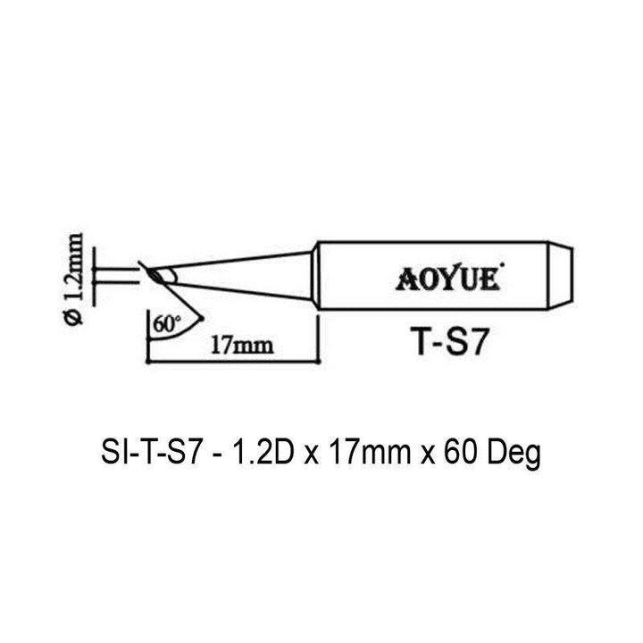 Aoyue Soldering Iron Tip T Type SI KIT 04 101091 SI T S7 DIMENSIONS