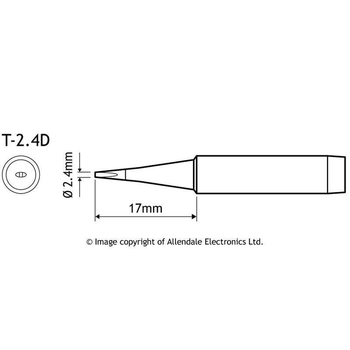 Aoyue Soldering Iron Tip T Type SI KIT 05 10109 T 2 4D DIMENSIONS