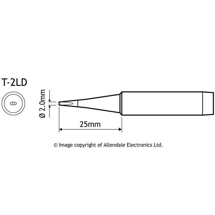 Aoyue Soldering Iron Tip T Type SI KIT 05 10109 T 2LD DIMENSIONS