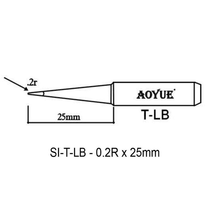 Aoyue Soldering Iron Tip T Type SI KIT 07 10109 SI T LB DIMENSIONS