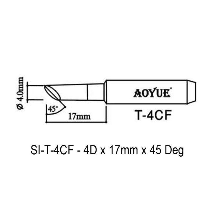 Aoyue Soldering Iron Tip T Type SI T 4CF 4cf drawing