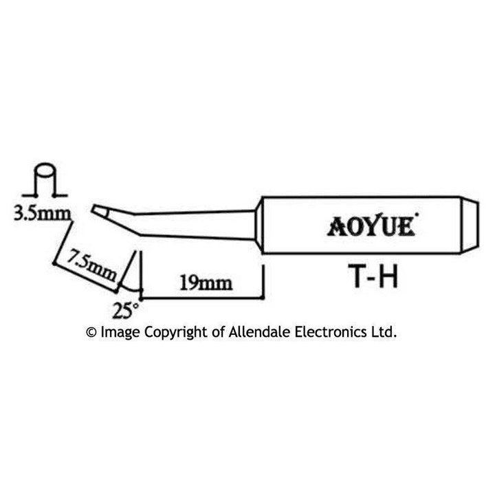 Aoyue Soldering Iron Tip T Type SI T H h drawing