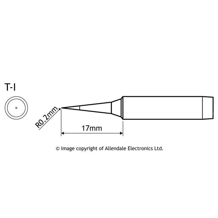 Aoyue Soldering Iron Tip T Type SI T I i drawing