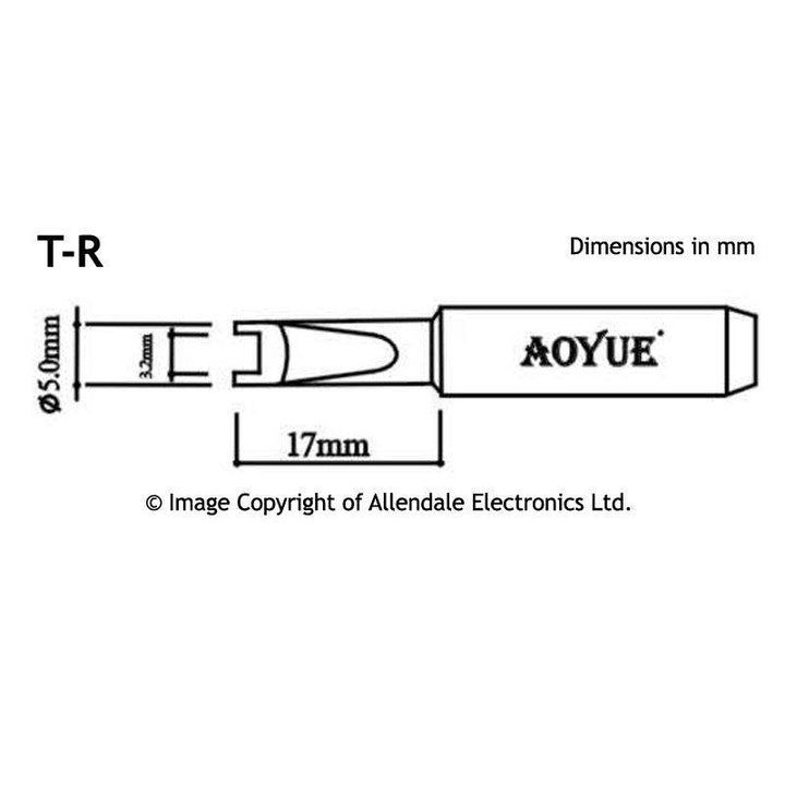 Aoyue Soldering Iron Tip T Type SI T R r drawing