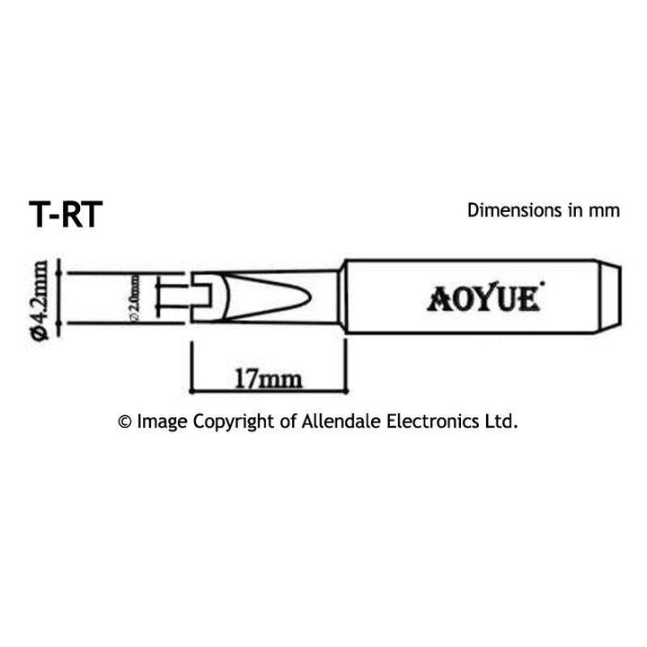 Aoyue Soldering Iron Tip T Type SI T RT rt drawing