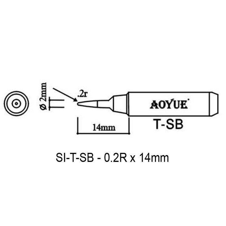 Aoyue Soldering Iron Tip T Type SI T SB sb drawing