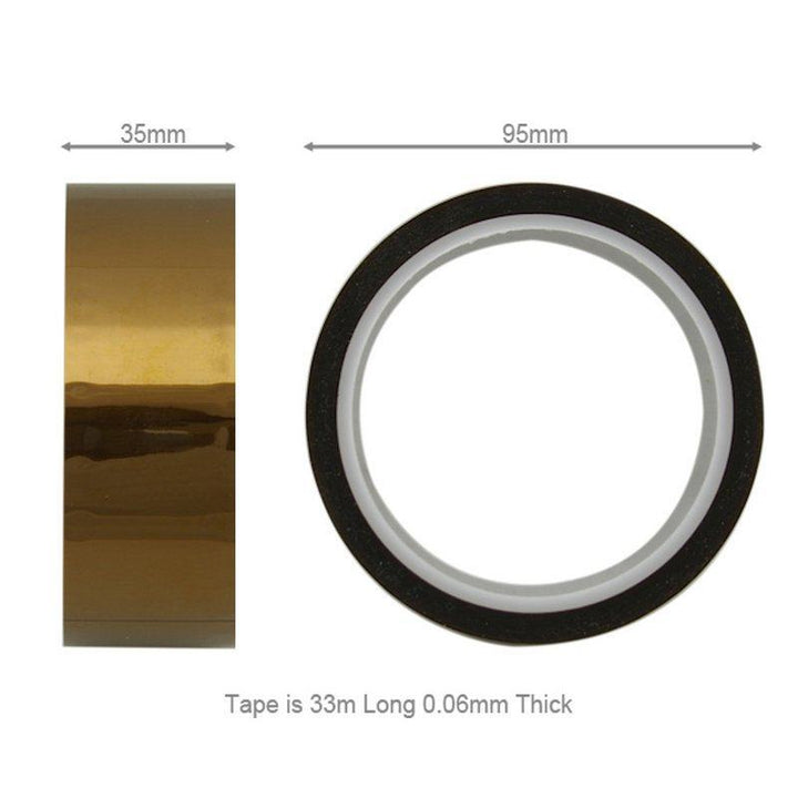 PCB Soldering Kapton Tape SI KAP 35 10109 SI KAP 35 DIMENSIONS