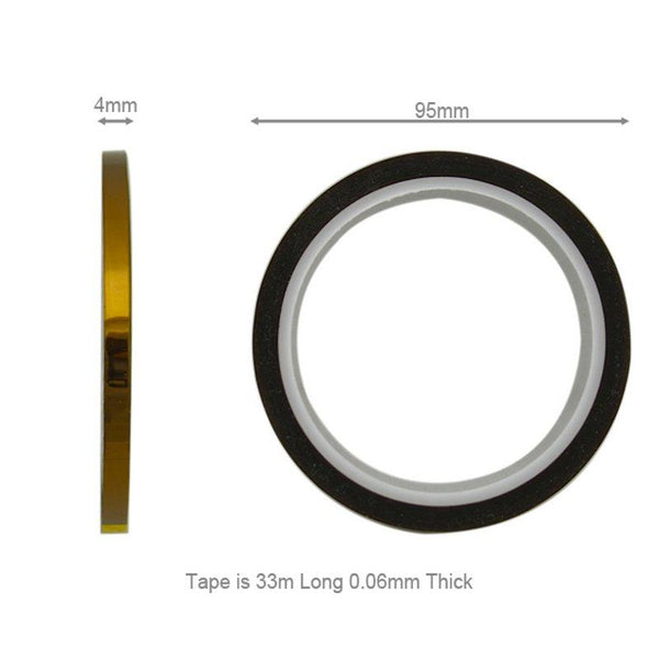 PCB Soldering Kapton Tape SI KAP 4 10109 SI KAP 4 DIMENSIONS