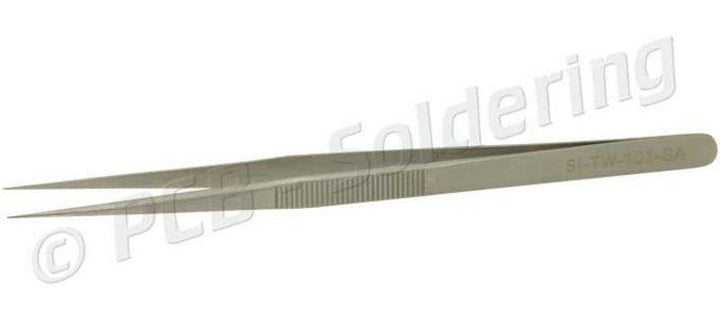 PCB Soldering Stainless Steel Tweezer SI TW SA 101 10109 SI TW SA 101 TEXT