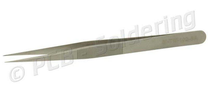 PCB Soldering Stainless Steel Tweezer SI TW SA 102 10109 SI TW SA 102 TEXT